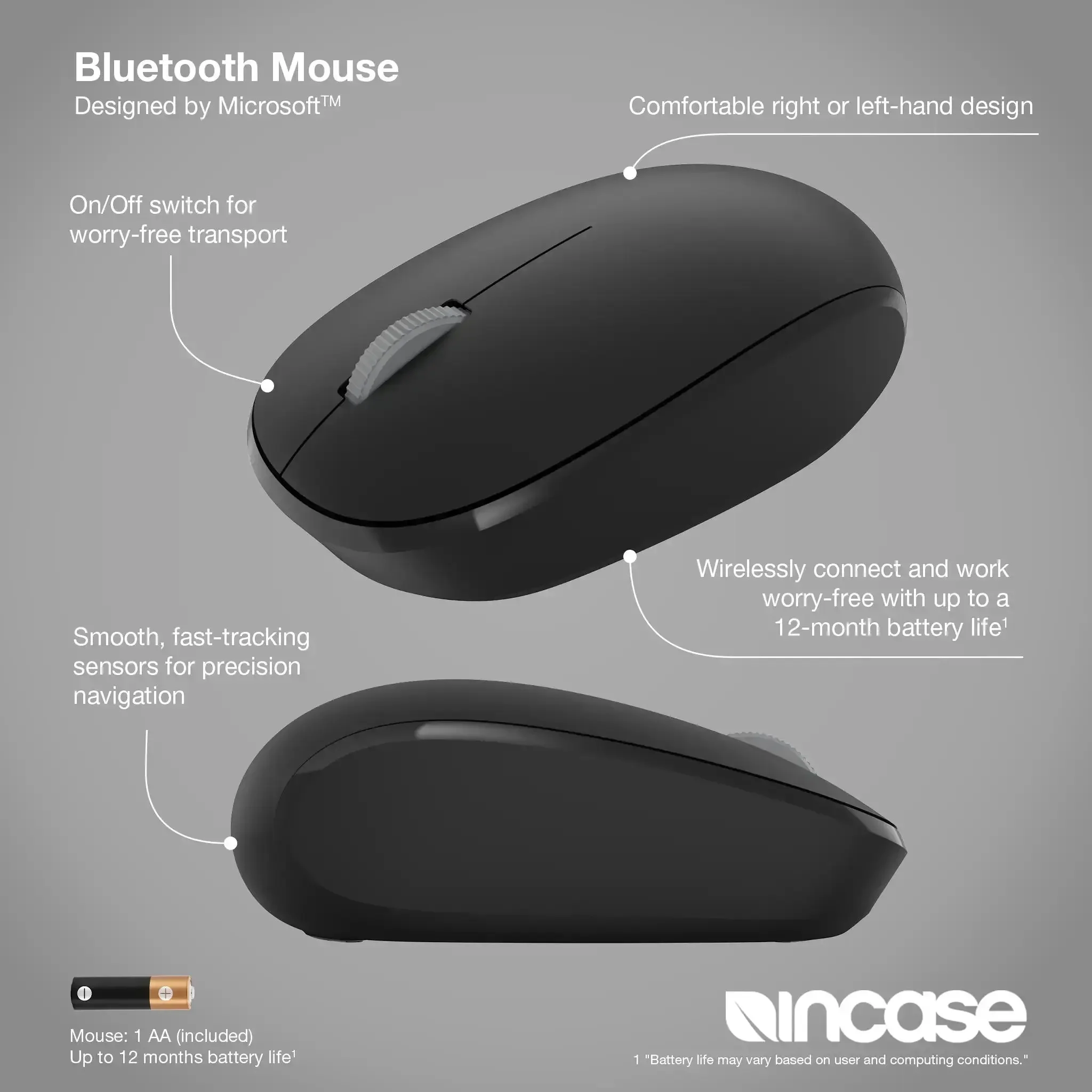Incase Designed By Microsoft™ Bluetooth Mouse - Incase