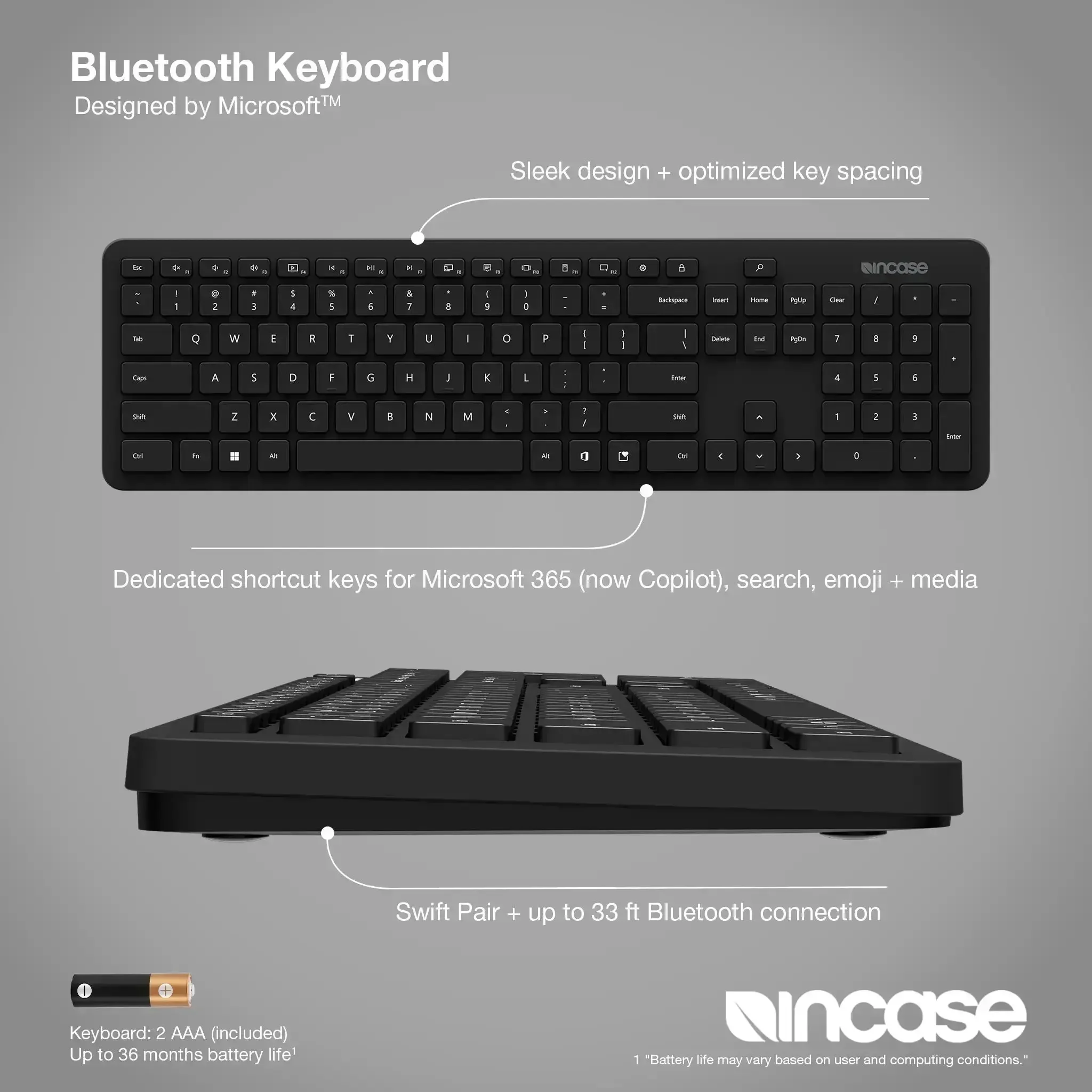 Incase Designed by Microsoft™ Bluetooth Keyboard